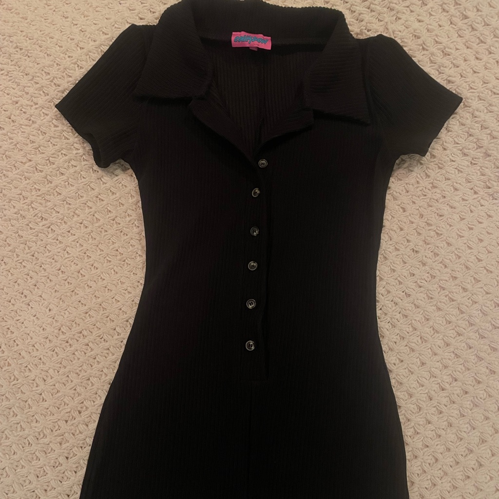 Black Button Down Romper